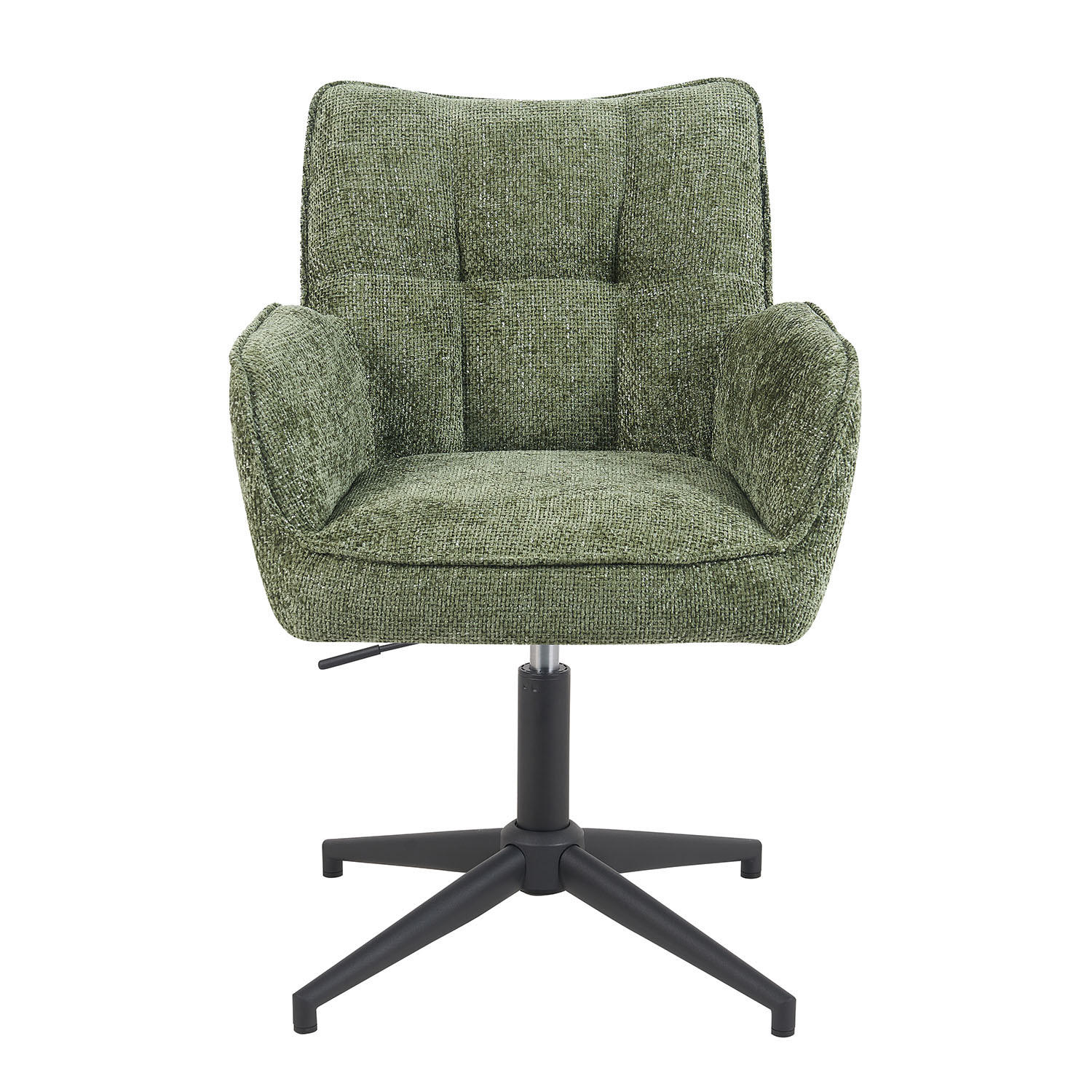 BÜROSTUHL Mika-Lea - Schwarz/Grün, Textil/Metall (59/81/66cm) - DUBI Möbel