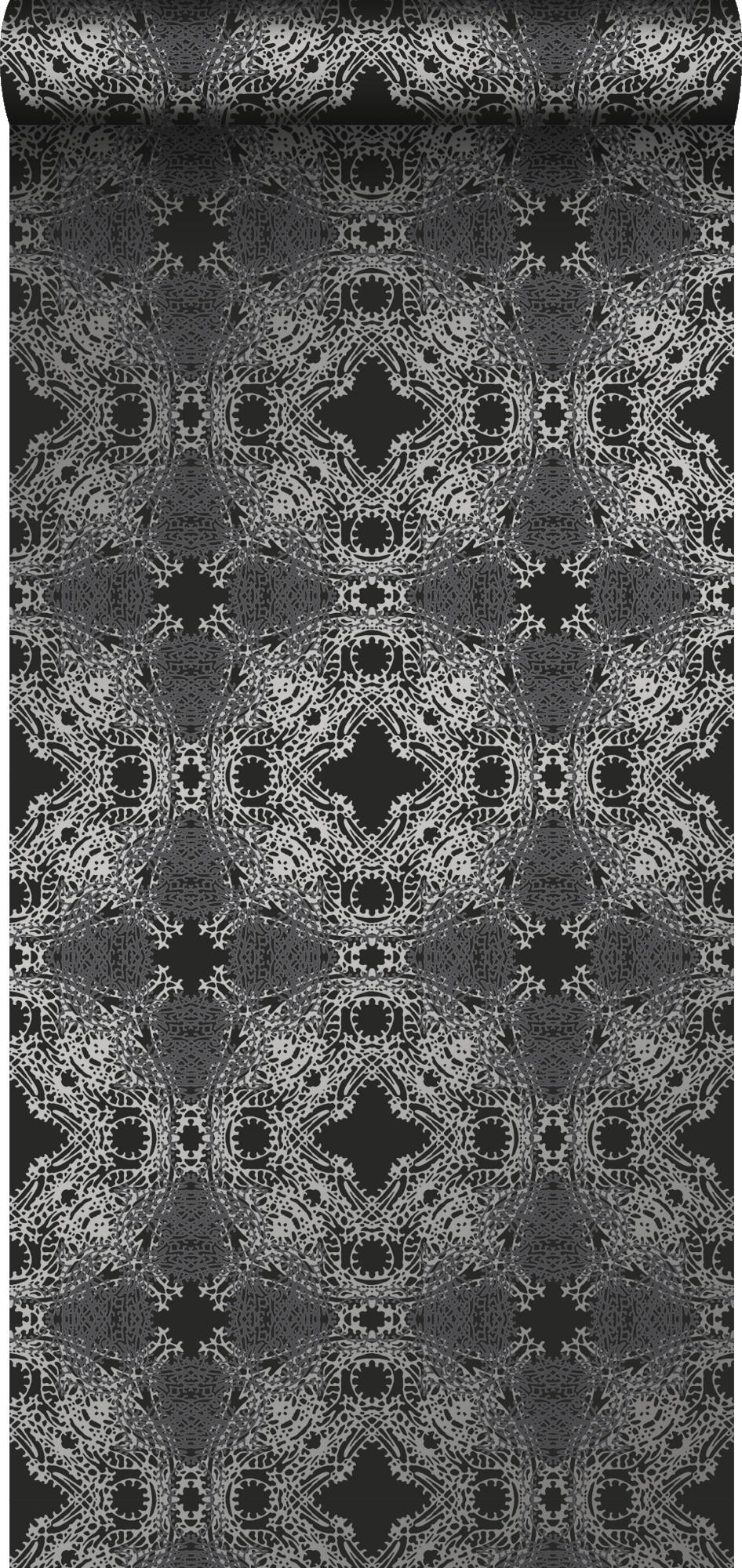 TAPETE grafische Form 53 cm x 10.05 m - Schwarz, Papier (53/1000cm) - Origin Wallcoverings