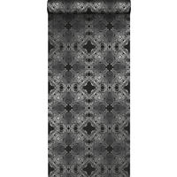 TAPETE grafische Form 53 cm x 10.05 m - Schwarz, Papier (53/1000cm) - Origin Wallcoverings