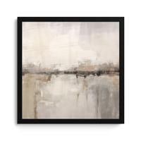 ZARÁMOVANÝ PLAGÁT Moderné umenie - Abstraktné - Béžové 40x40 cm - béžová, papier (40/40cm) - MuchoWow
