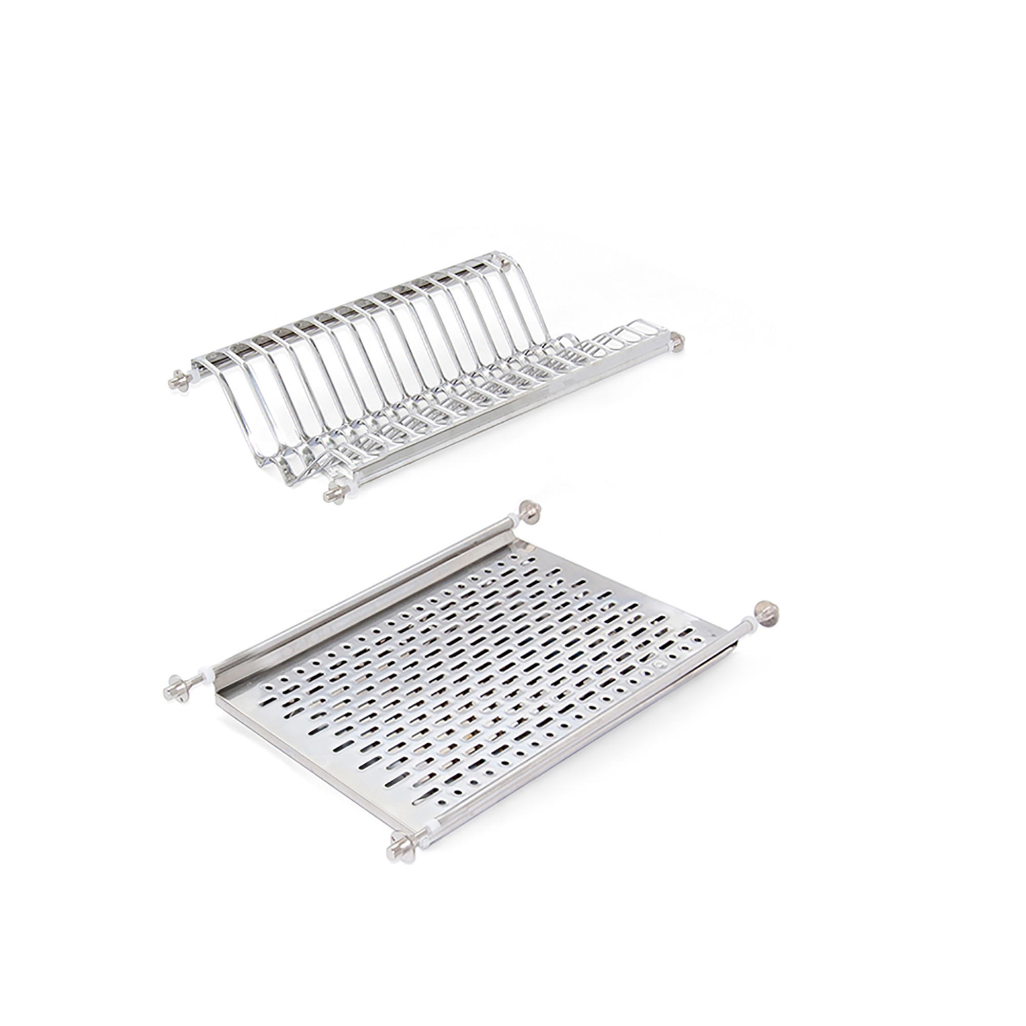 GESCHIRRABTROPFER für Hochschränke, Modul 450mm, Edelstahl - Edelstahlfarben, Metall (24/8/42cm) - EMUCA
