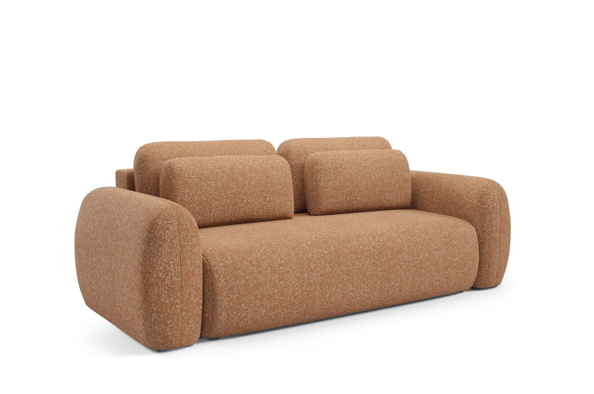 SCHLAFSOFA Gaston - Rotbraun, Holzwerkstoff/Textil (266/95/110cm) - Fun Möbel