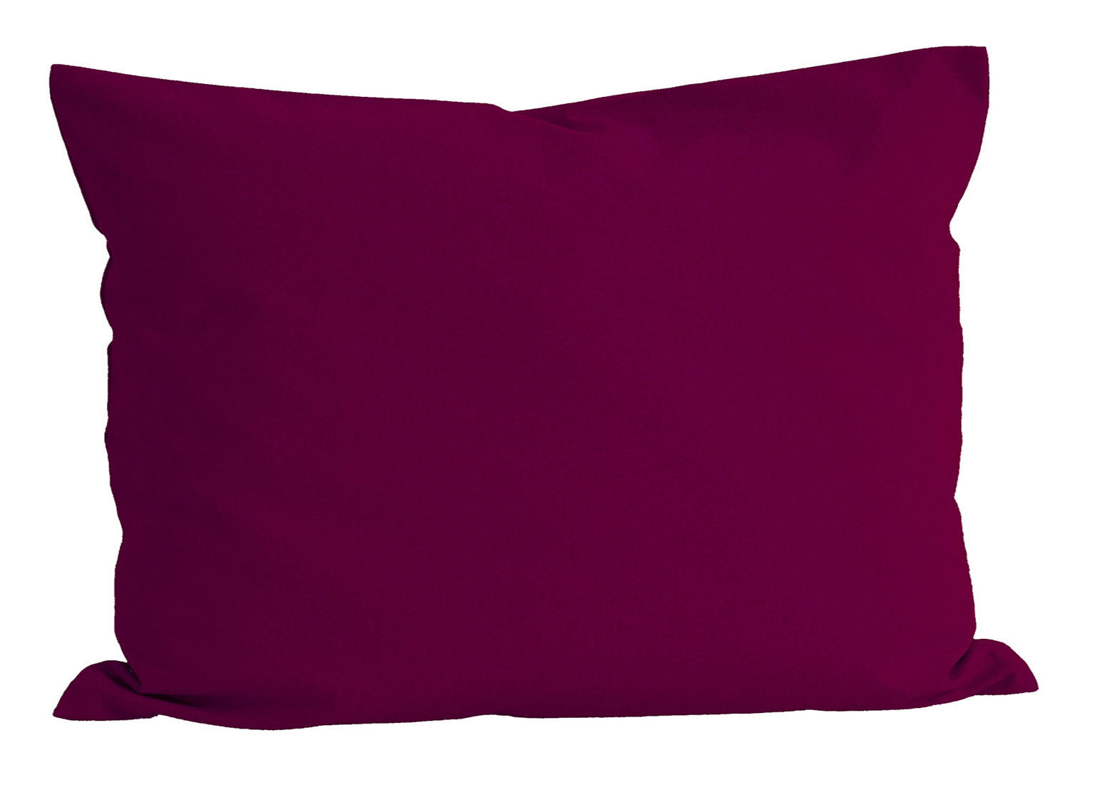 KISSENBEZUG Basic 100% Baumwolle hibiskus 60/40 cm - Beere, Textil (40/60cm) - beties Heimtextil