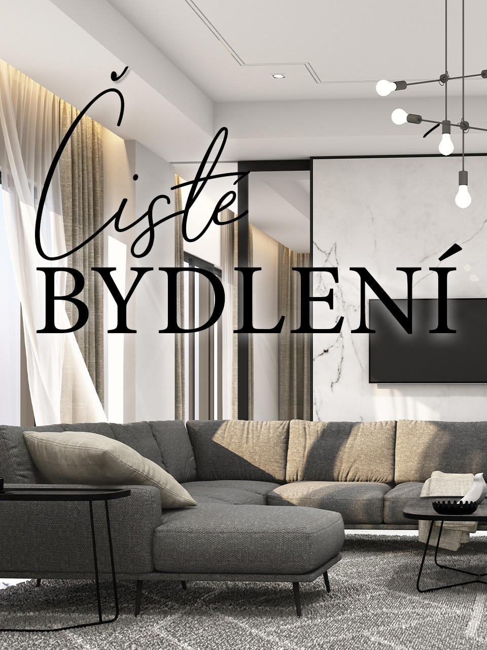 Šedá sedací souprava do U