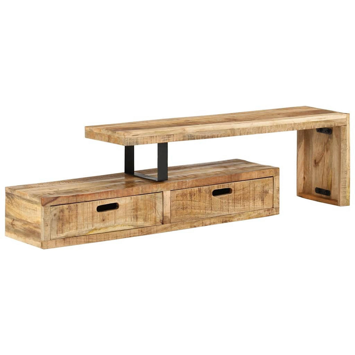 TV-STÄNDER (118–200)/30/40 Cm Massivholz Mango - Braun, Holz (30/40/200cm) - vidaXL