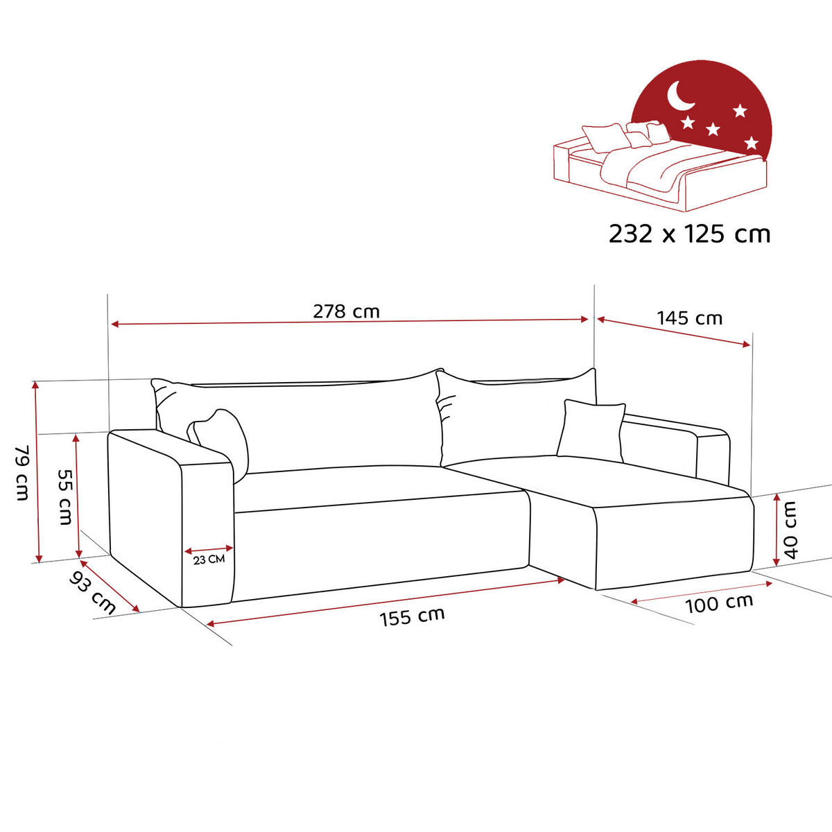 ECKSOFA mit Schlaffunktion und Bettkasten, Gelb - Gelb, Holzwerkstoff/Textil (145/278cm) - Idohome