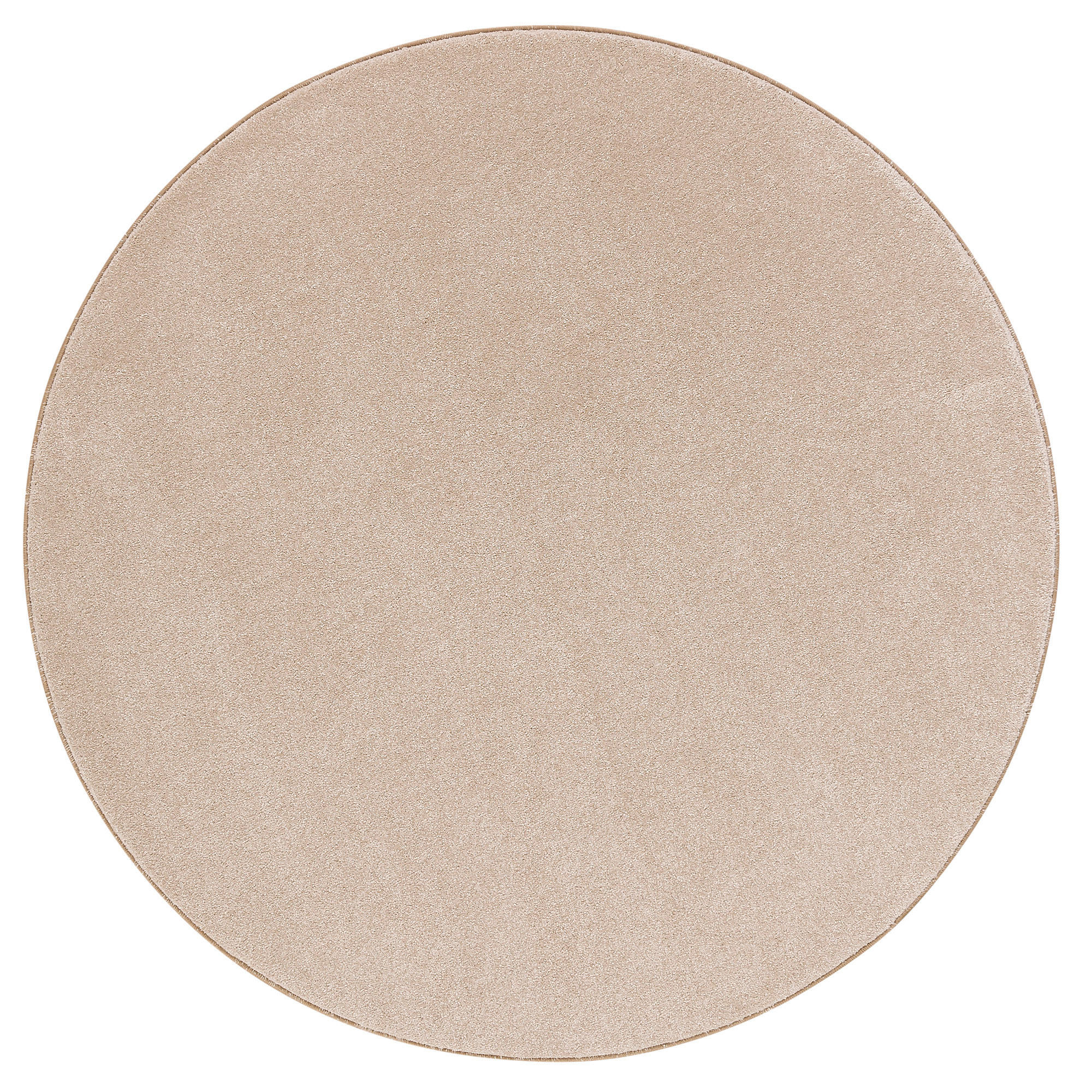 HOCHFLOR LUXUS VELOURS TEPPICH TOUCH RUND - Naturfarben, Textil (100/100cm) - Snapstyle