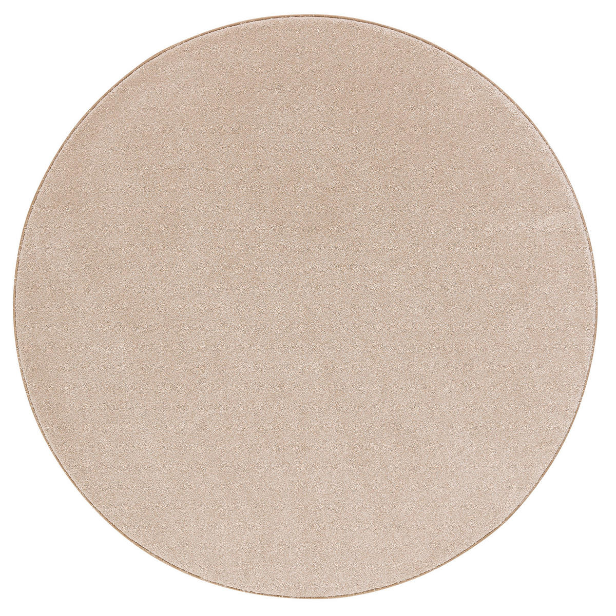 HOCHFLOR LUXUS VELOURS TEPPICH TOUCH RUND - Naturfarben, Textil (100/100cm) - Snapstyle