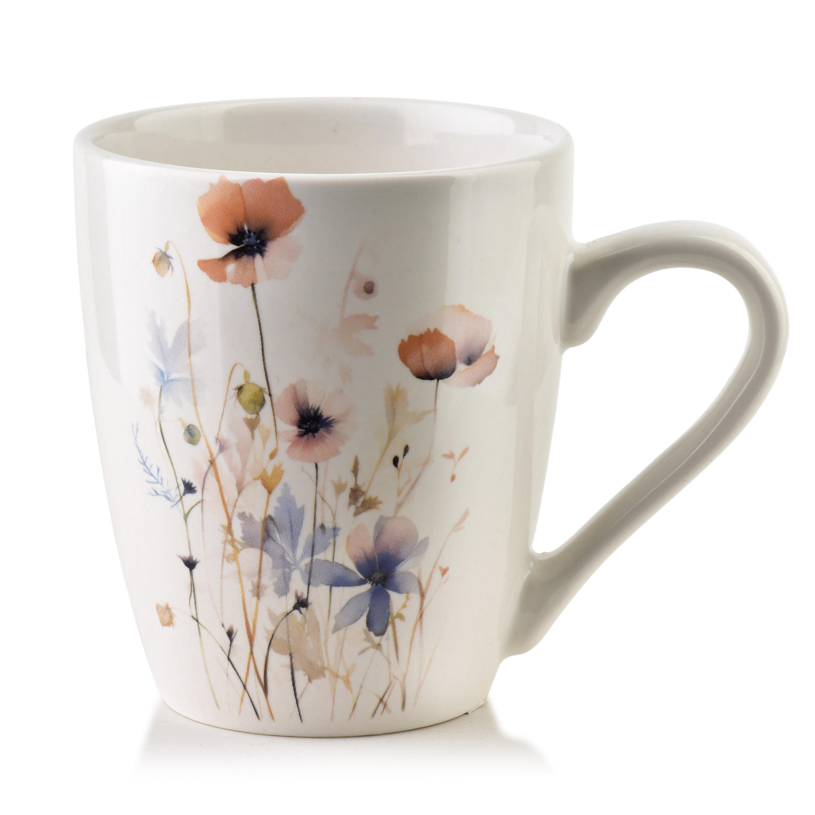 BECHER Sonic Weiß 8,5/13/10,5cm Porzellan - Weiß/Rosa, Keramik (0.35L) - Mondex