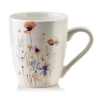 HRNEK Sonic, porcelán, bílý, 350 ml, 8,5/13/10,5 cm - bílá/růžová, keramika (0.35L) - Mondex