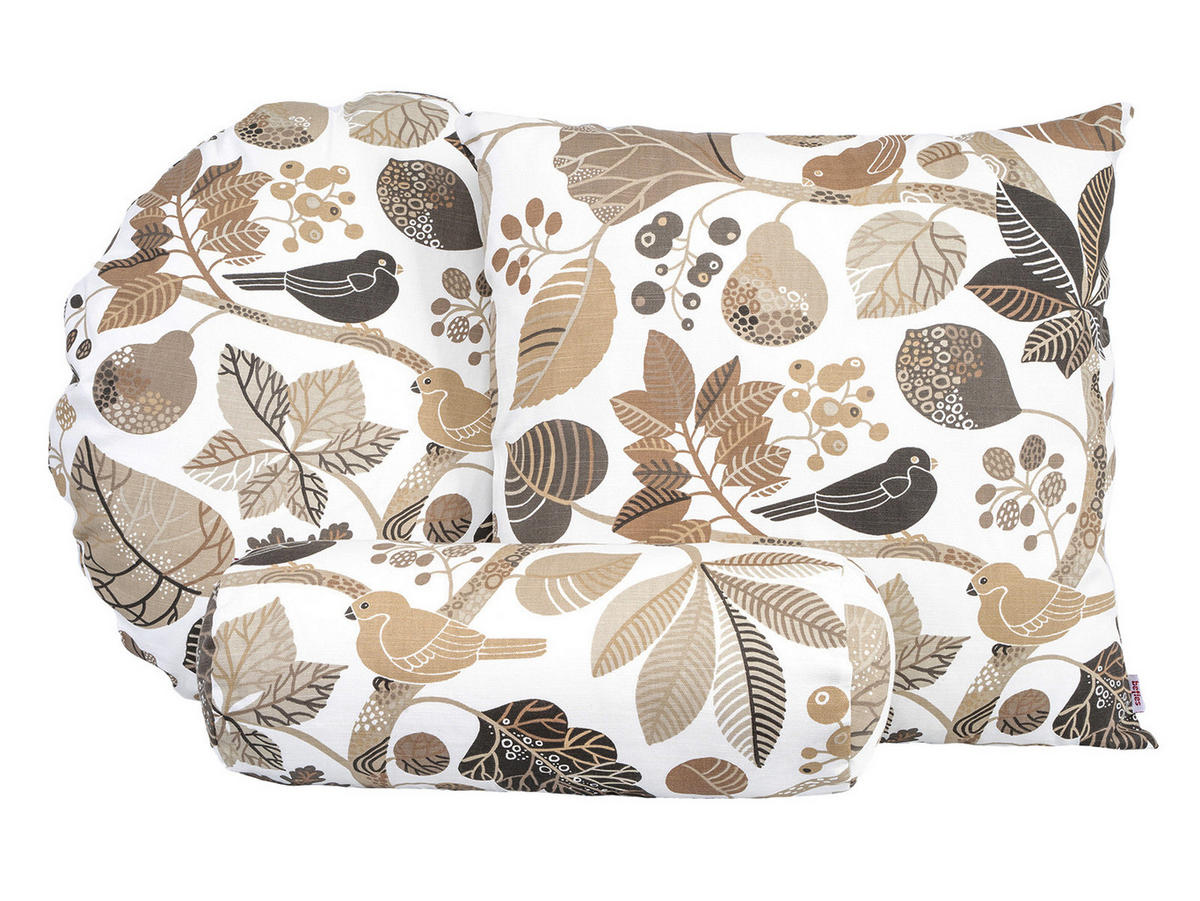 TISCHDECKE Zauberwald elfenbein-taupe Baumwolle 110/110 cm - Taupe/Ecru, Textil (110/110cm) - beties Heimtextil
