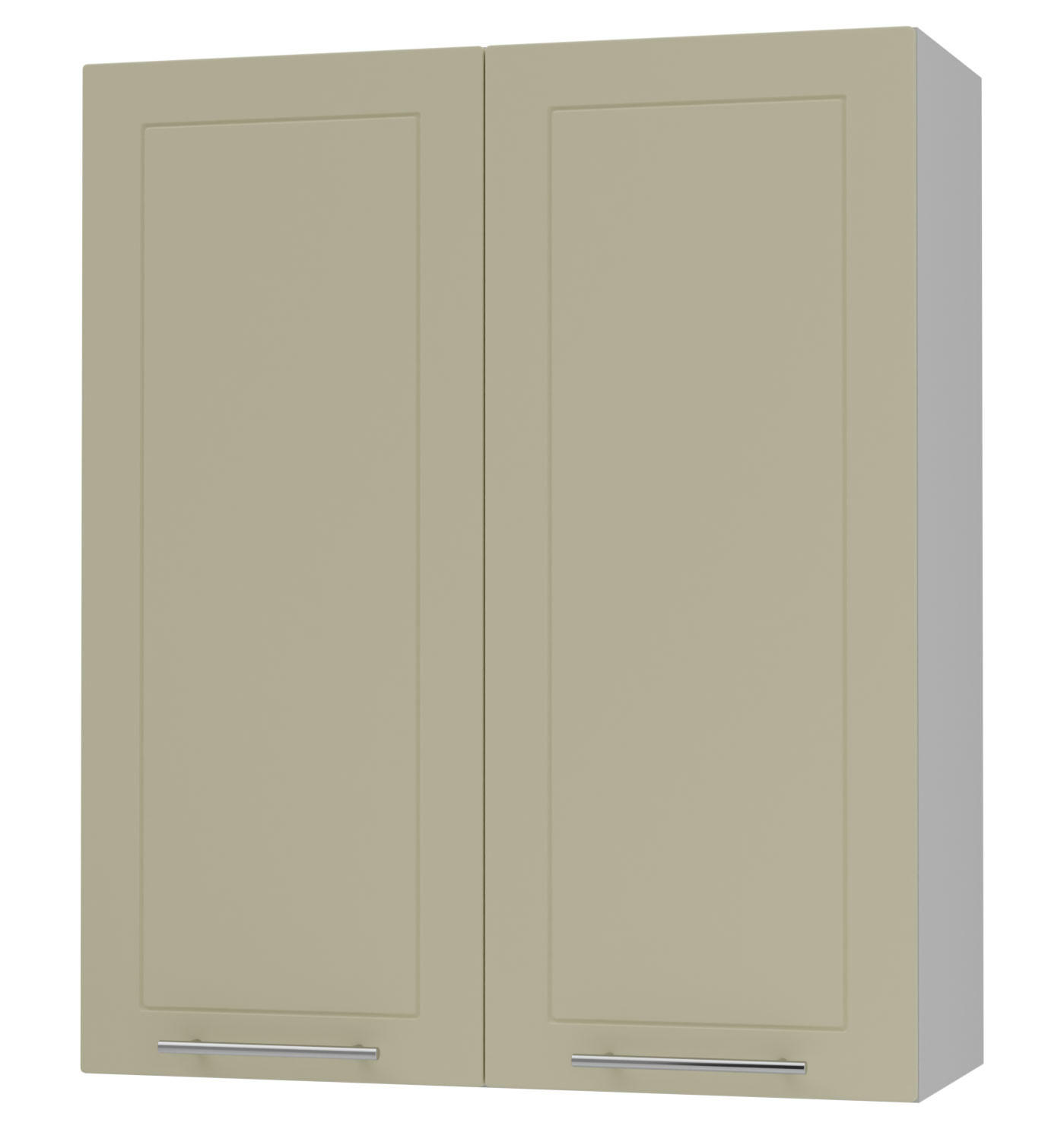 KÜCHENHÄNGESCHRANK Kvantum W4/80 Vanille Matt / Grau Matt 80 / 32,5 / 96cm - Creme/Grau, Holz/Holzwerkstoff (80/96/32.5cm) - Feldmann-Wohnen
