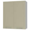 KÜCHENHÄNGESCHRANK Kvantum W4/80 Vanille Matt / Grau Matt 80 / 32,5 / 96cm - Creme/Grau, Holz/Holzwerkstoff (80/96/32.5cm) - Feldmann-Wohnen