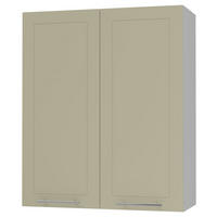 KÜCHENHÄNGESCHRANK Kvantum W4/80 Vanille Matt / Grau Matt 80 / 32,5 / 96cm - Creme/Grau, Holz/Holzwerkstoff (80/96/32.5cm) - Feldmann-Wohnen