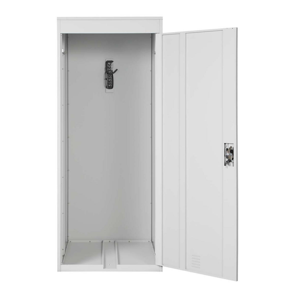 FAHRRADGARAGE rechteckig Hellgrau - Hellgrau, Metall (79/192/122cm) - MCW