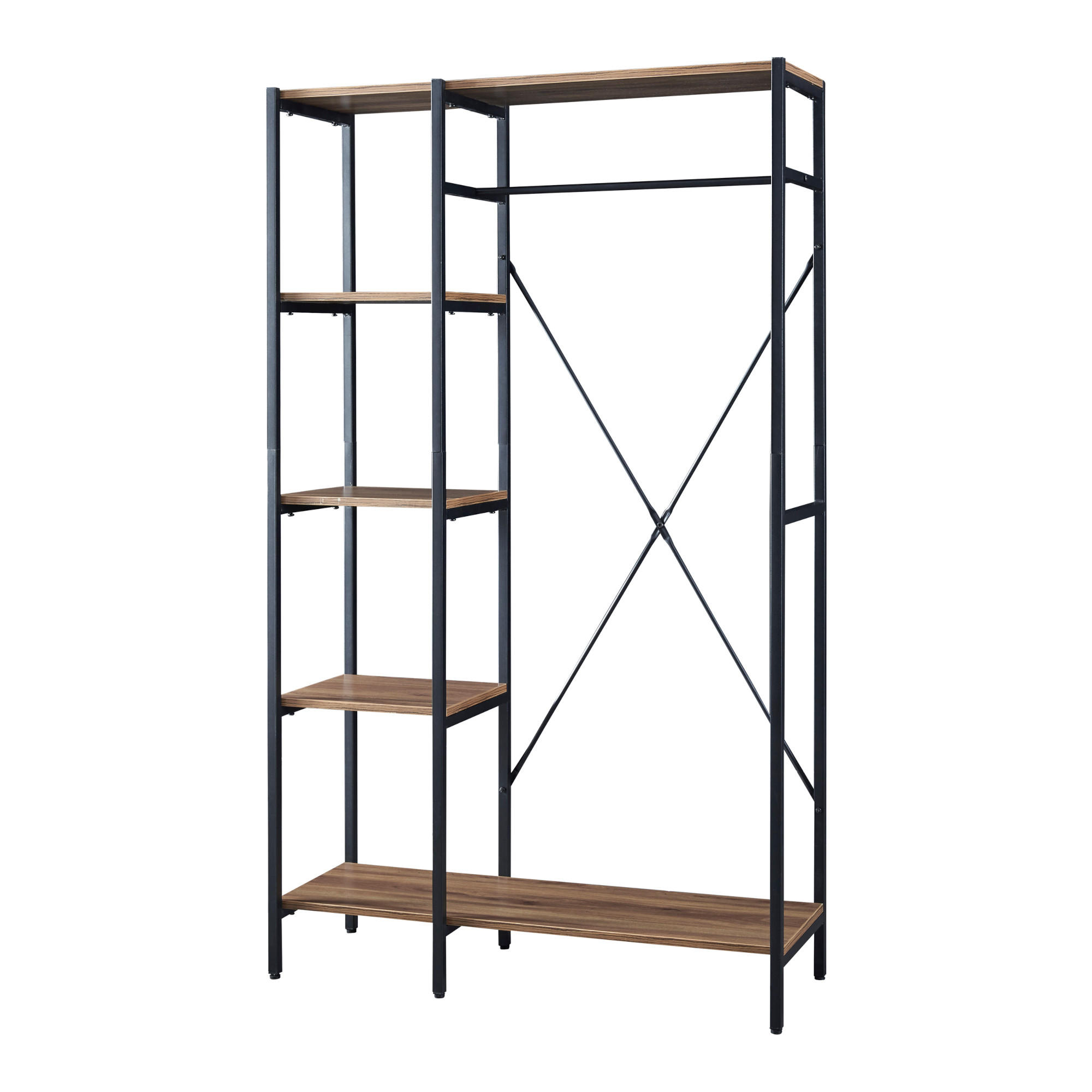 GARDEROBENSTÄNDER Hvidovre - Schwarz, Metall (100/170/35cm) - [en.casa]