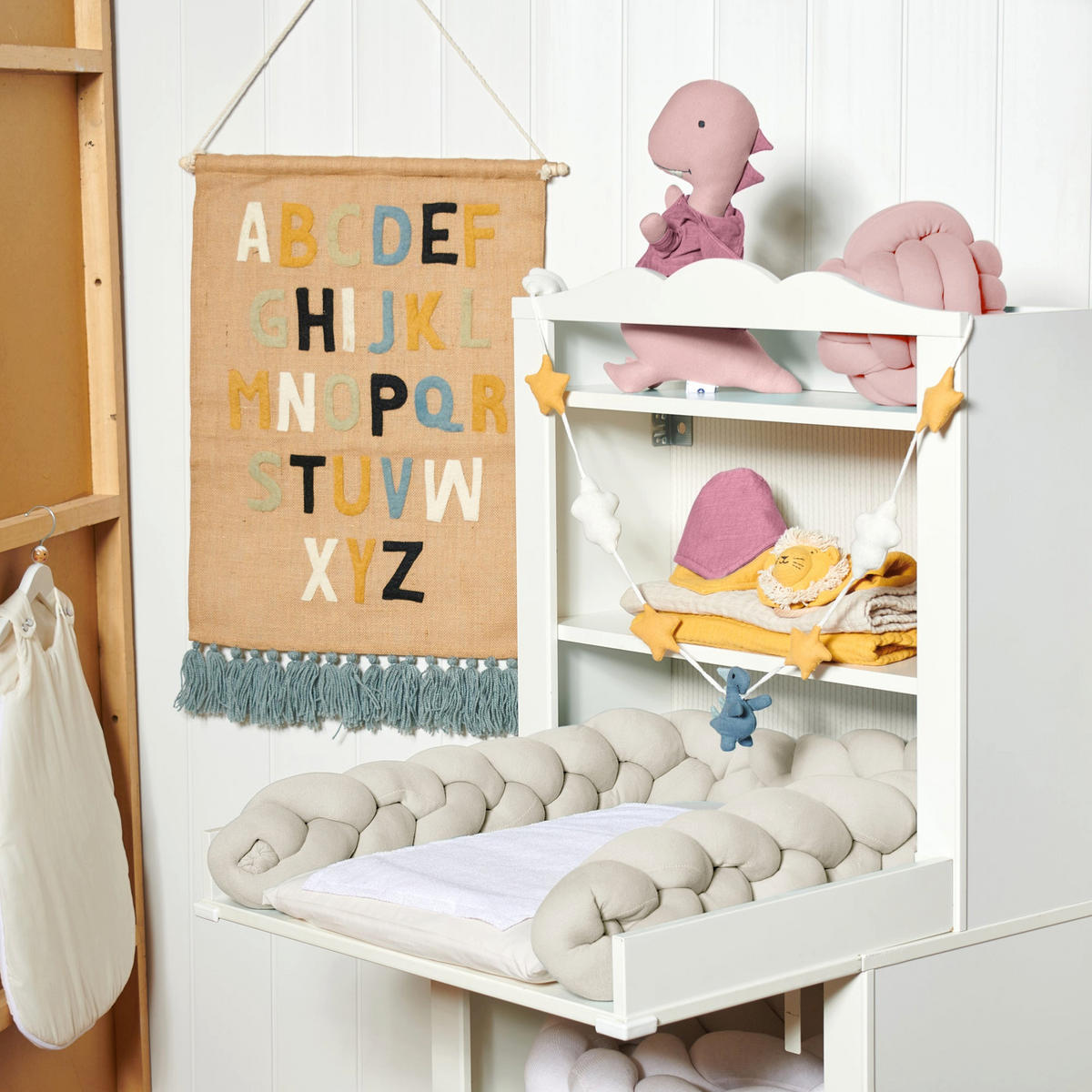 BETTSCHLANGE geflochten Natur Jersey - Naturfarben, Textil (16/200cm) - nordic coast company