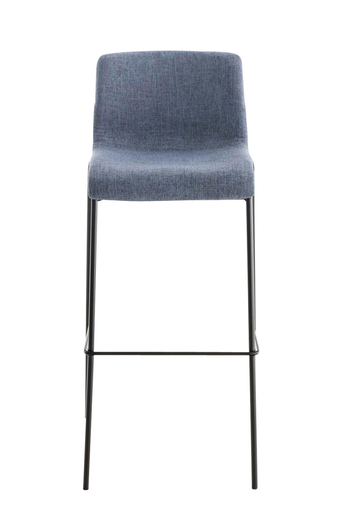 BARHOCKER Stoff Blau - Blau/Schwarz, Textil/Metall (43/100/48cm) - CLP