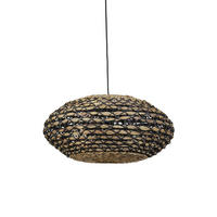 HÄNGELAMPE Tripoli Schwarz Ø60/29,5 cm - Schwarz, Holz (60/60/29.5cm) - Light & Living