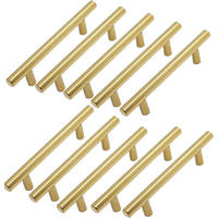 MÖBELGRIFF Gold 10er-Set 128 mm Edelstahl - Goldfarben, Metall (1.2/3.2/20cm)