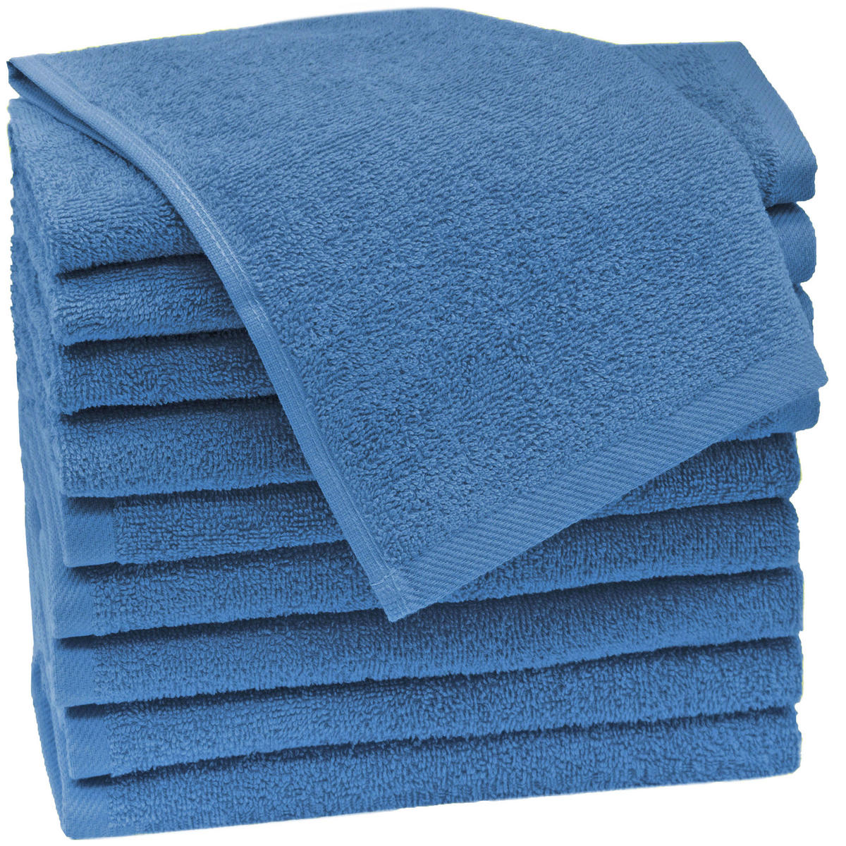 GÄSTETÜCHER, 10er-Set, 30x50 cm, 100% Baumwolle, Blau - Dunkelblau, Textil (30/50cm) - Zollner