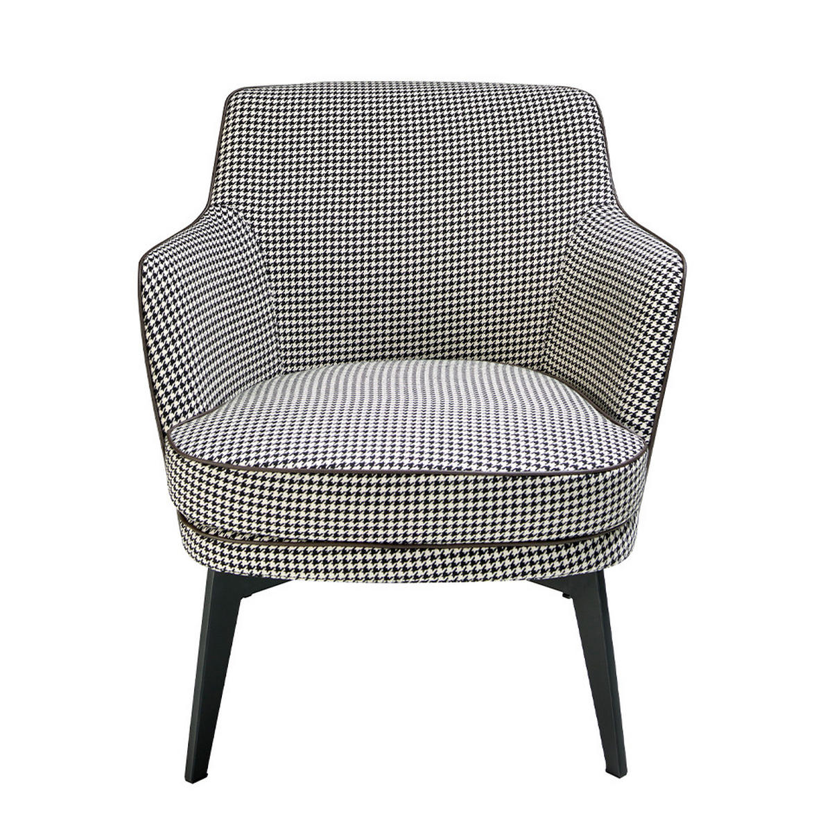 SESSEL Stoff Braun , Schwarz - Schwarz/Braun, Leder/Textil (75/82/75cm) - ANGEL CERDA