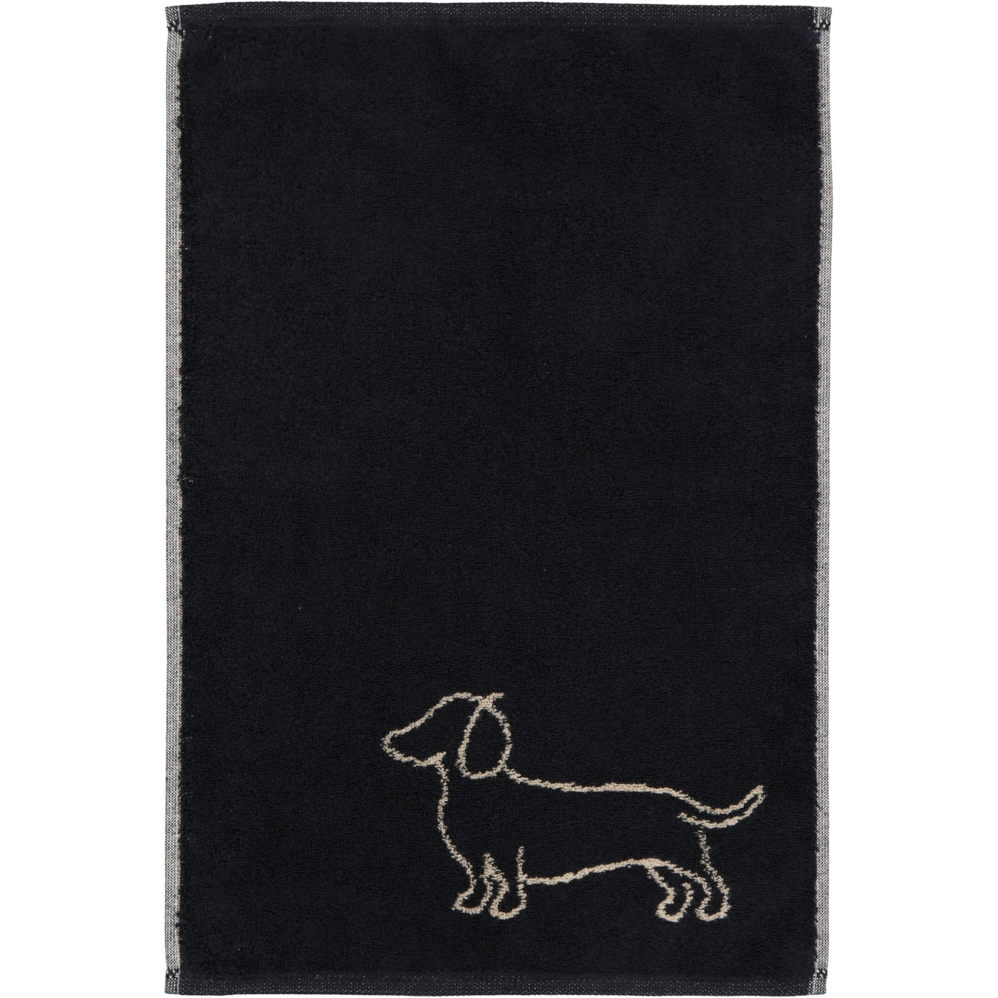 GÄSTETUCH WE LOVE DOGS COMPANION 6248 SCHWARZ-BEIGE - 93 - Schwarz, Textil (30/50cm) - Cawoe