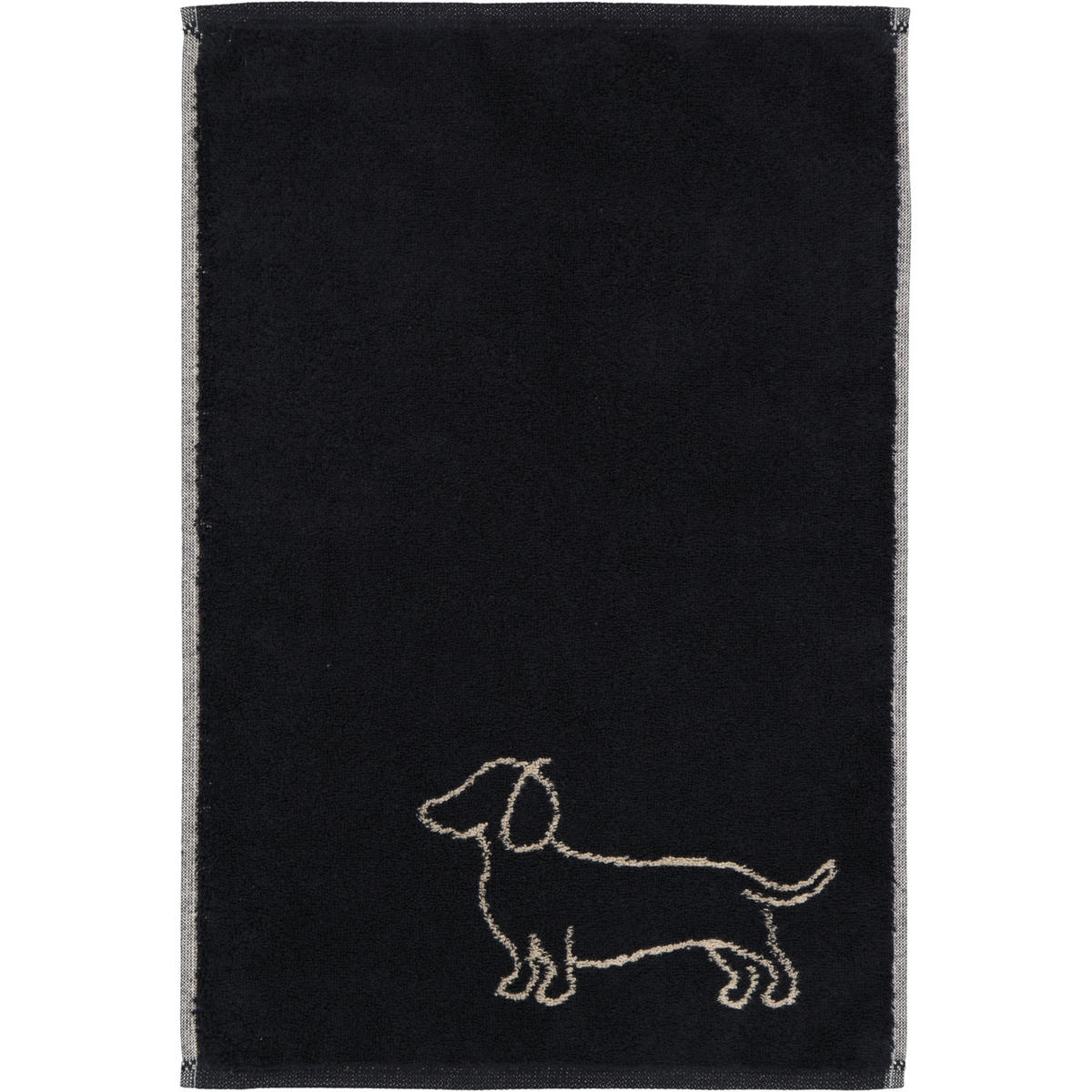 GÄSTETUCH WE LOVE DOGS COMPANION 6248 SCHWARZ-BEIGE - 93 - Schwarz, Textil (30/50cm) - Cawoe