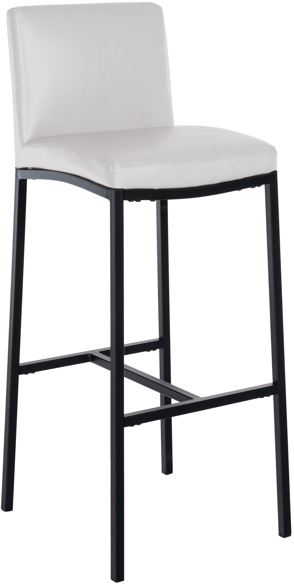 BARHOCKER Lederlook Weiß - Schwarz/Weiß, Textil/Metall (43/110/49cm) - CLP