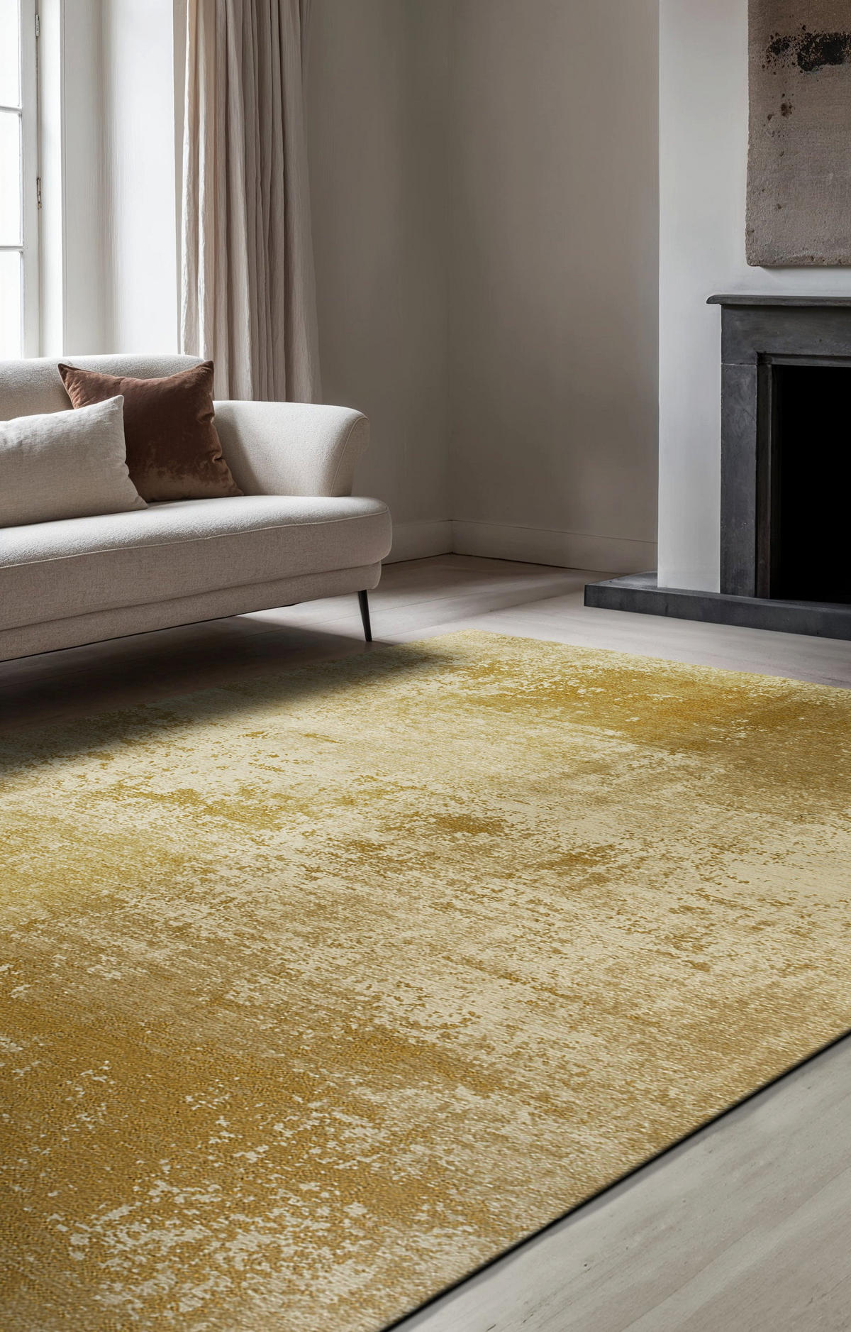 TEPPICH modern In-/Outdoor Flachgewebe TERRA Gelb 140x200 cm - Gelb, Textil (140/200cm) - Novatrend