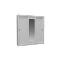KLEIDERSCHRANK - 220 cm x 52 cm - Holz, Platte - Weiß ROXANE - Weiß, Holz (220/219/52cm) - Vente-Unique