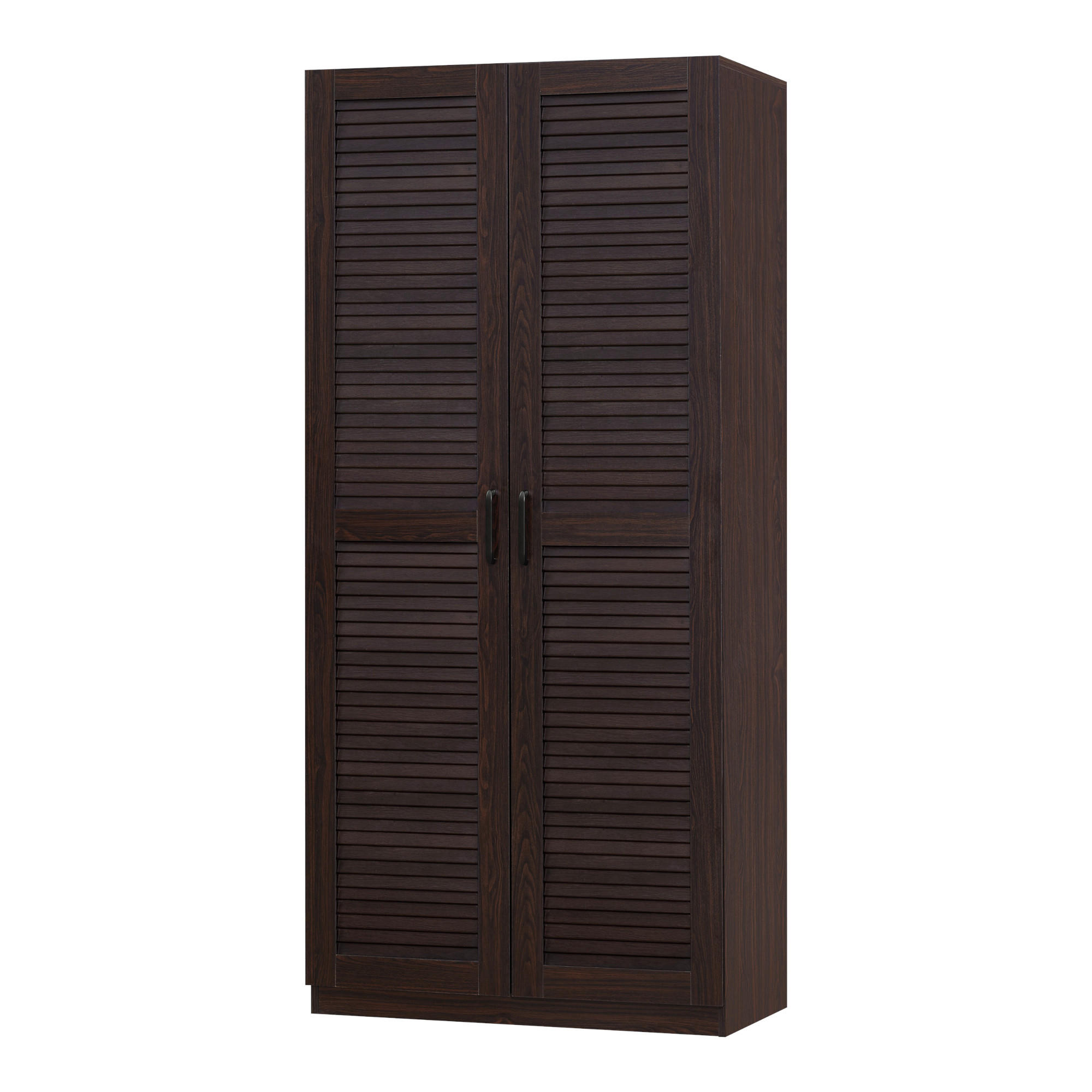 KLEIDERSCHRANK Finning - Walnussfarben, Holzwerkstoff (80/176/52cm) - [en.casa]