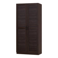 KLEIDERSCHRANK Finning - Walnussfarben, Holzwerkstoff (80/176/52cm) - [en.casa]