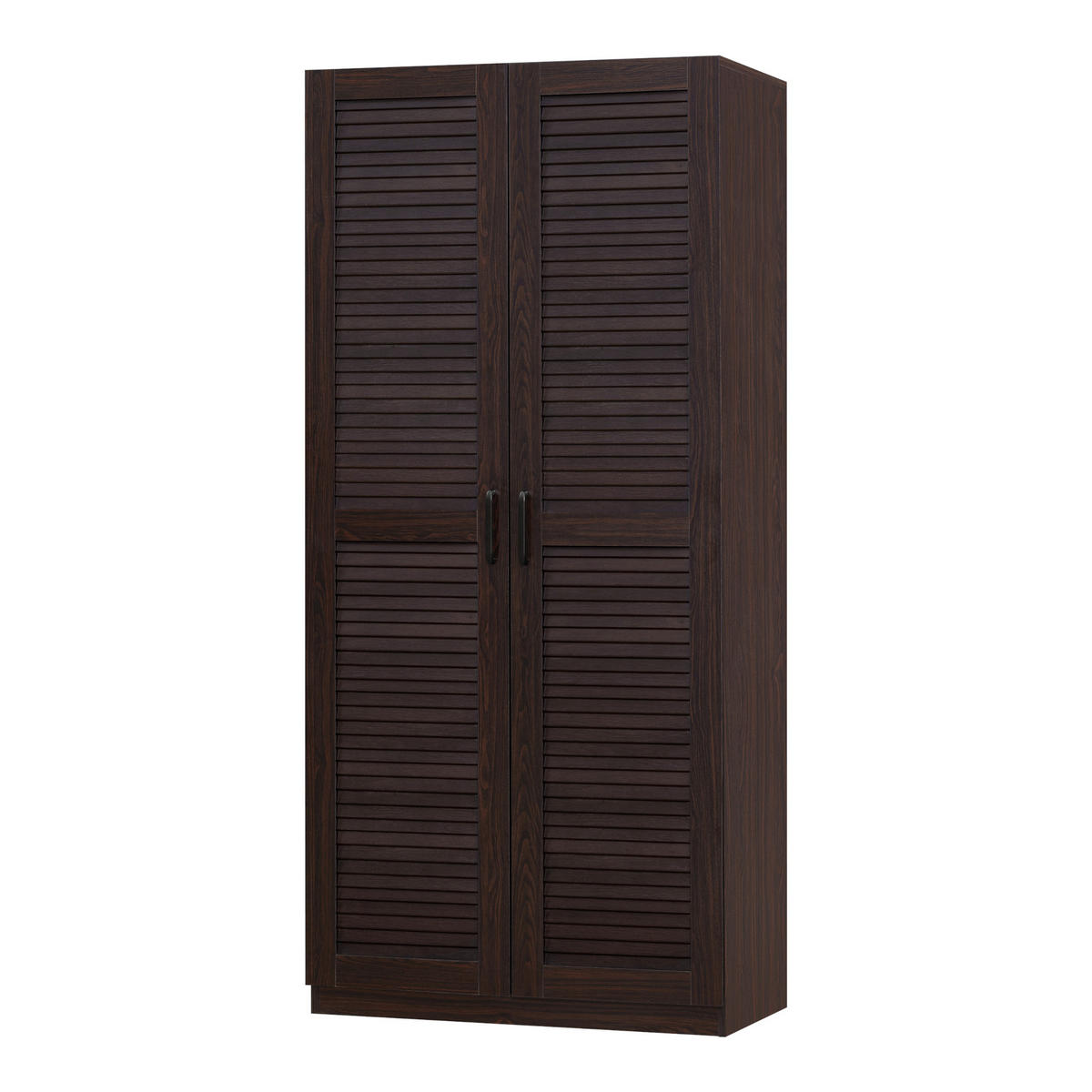 KLEIDERSCHRANK Finning - Walnussfarben, Holzwerkstoff (80/176/52cm) - [en.casa]