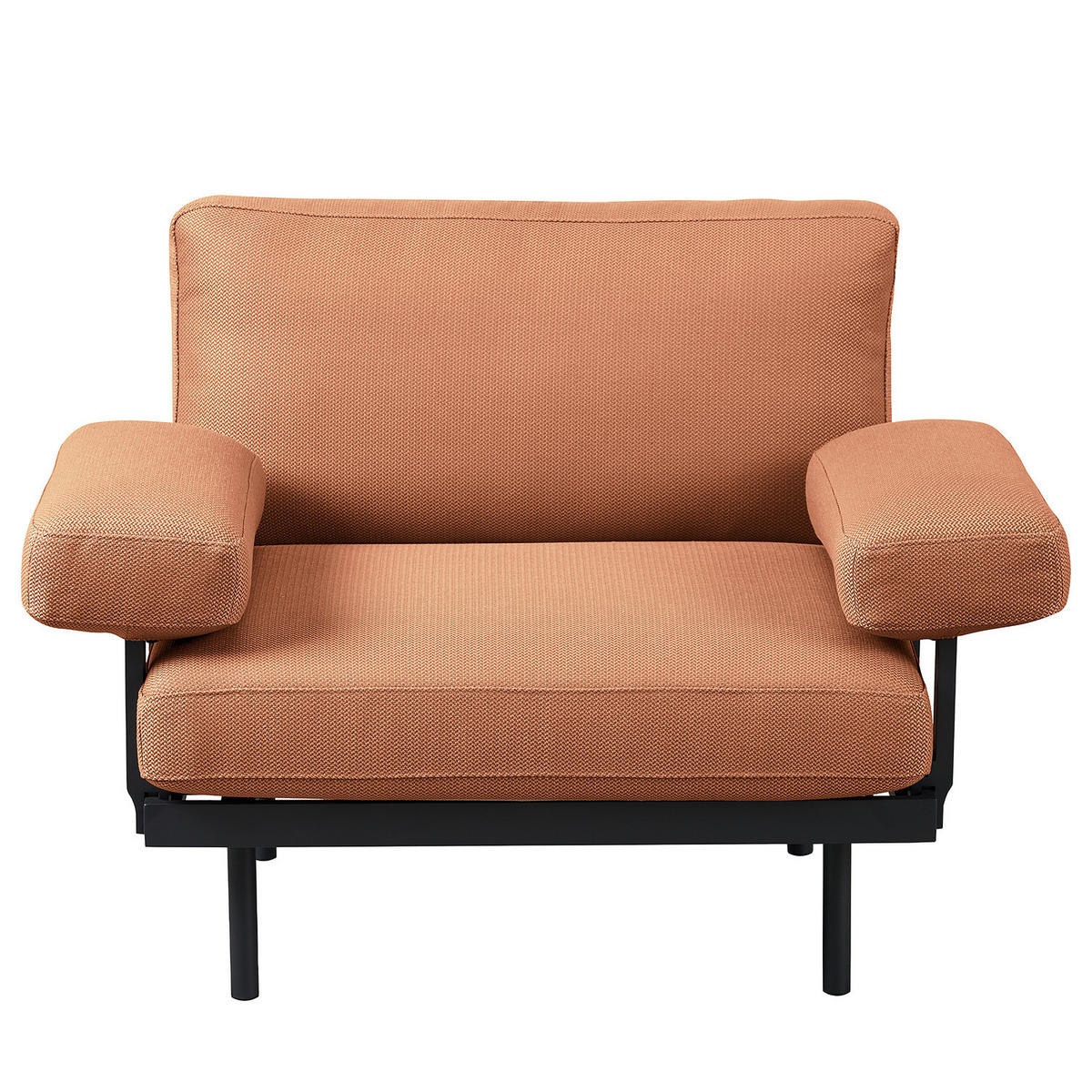 OUTDOOR-SESSEL - Rosa, Textil/Metall (112/80/84cm) - home24