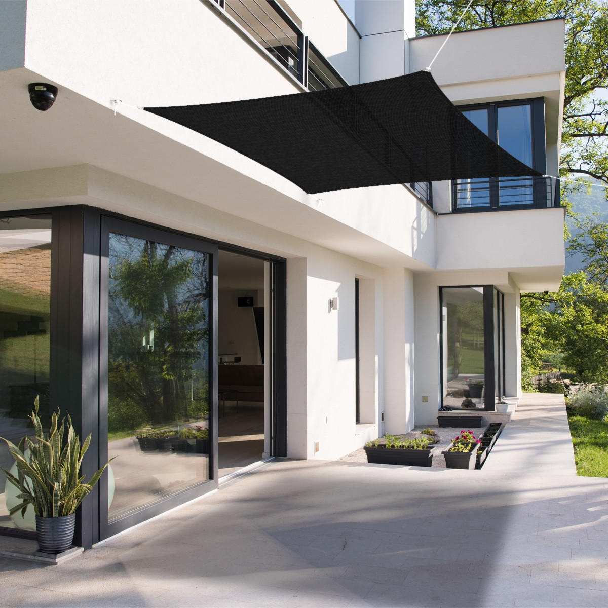 SONNENSEGEL - Anthrazit, Textil (360/360cm) - ECD-Germany