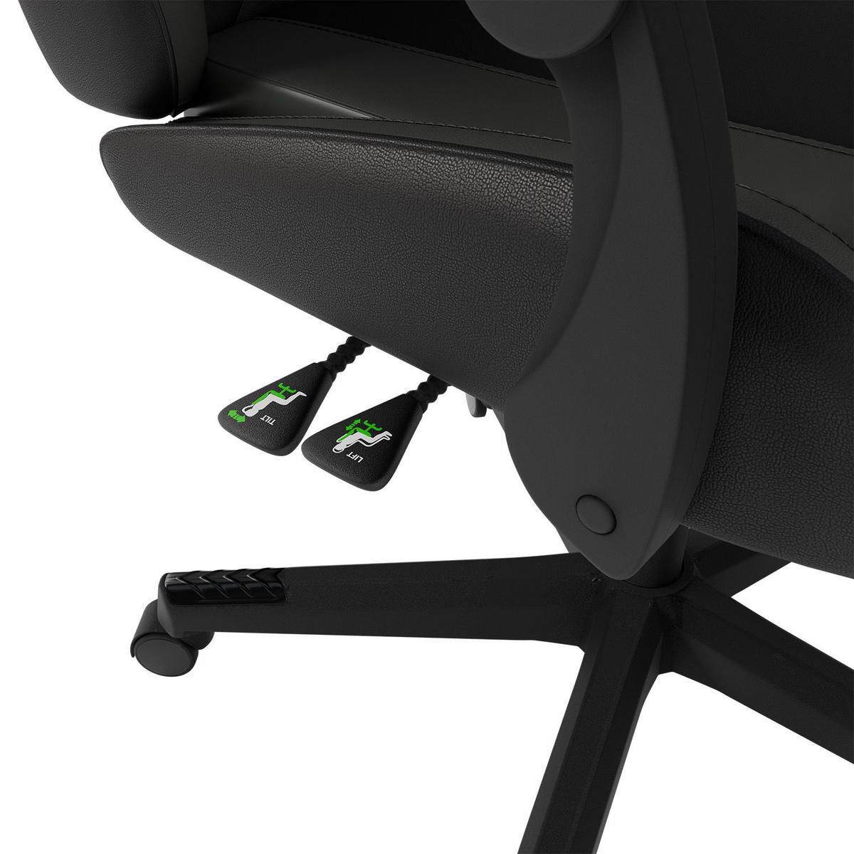 GAMINGSTUHL HyperSeat schwarz/dunkelgrau - Dunkelgrau, Kunststoff (63/131/121cm) - Juskys