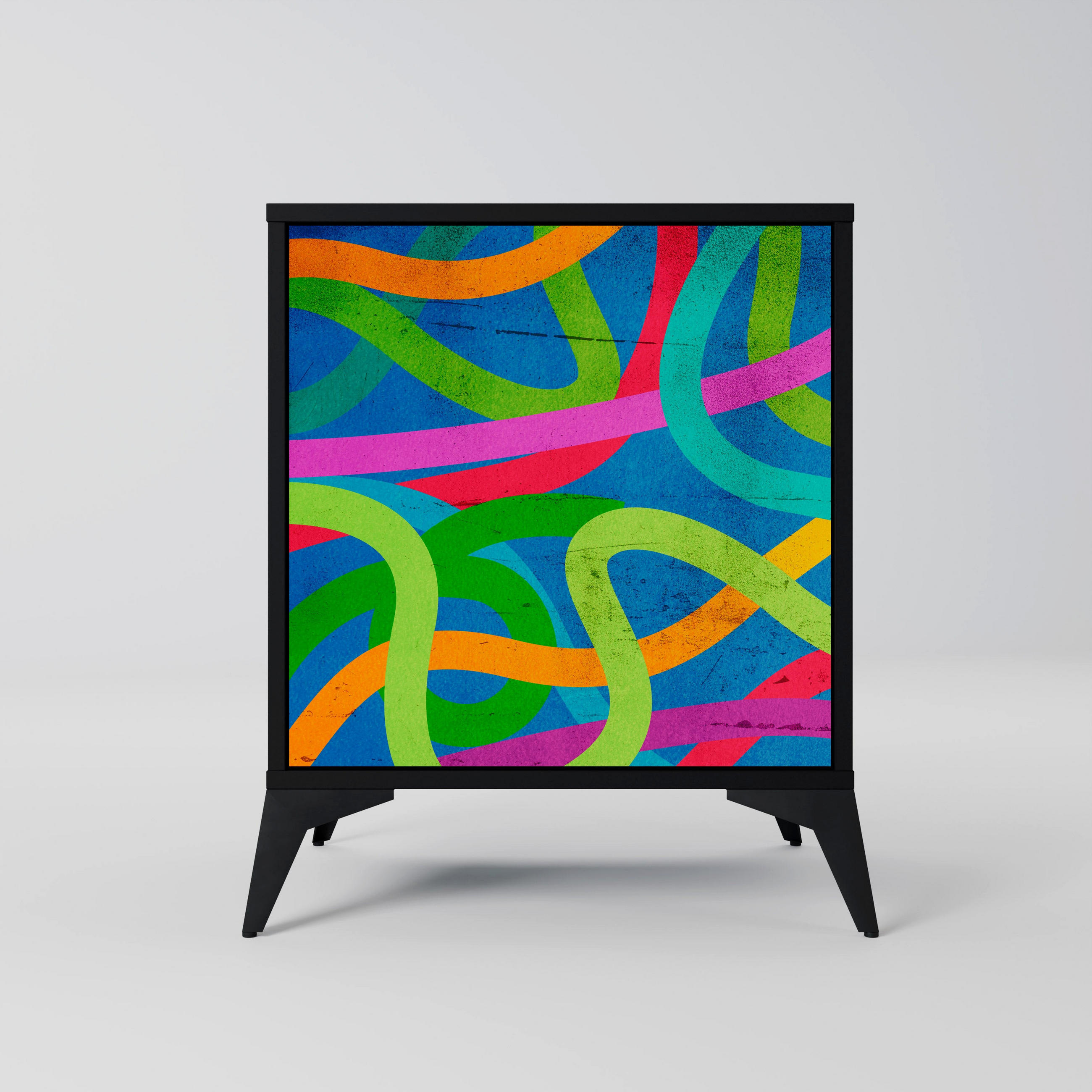 SpaceRebels Sideboard Schwarz 57.5x70.5x42 cm