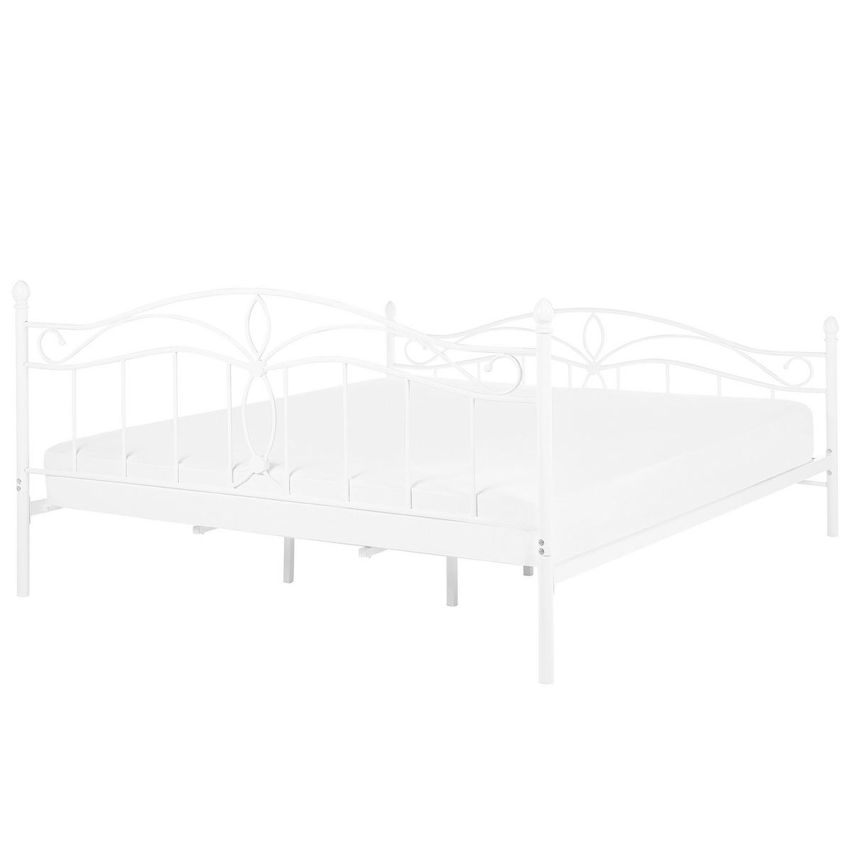 METALLBETT 180/200cm Weiß Antlia - Weiß, Metall (180/200cm) - Beliani