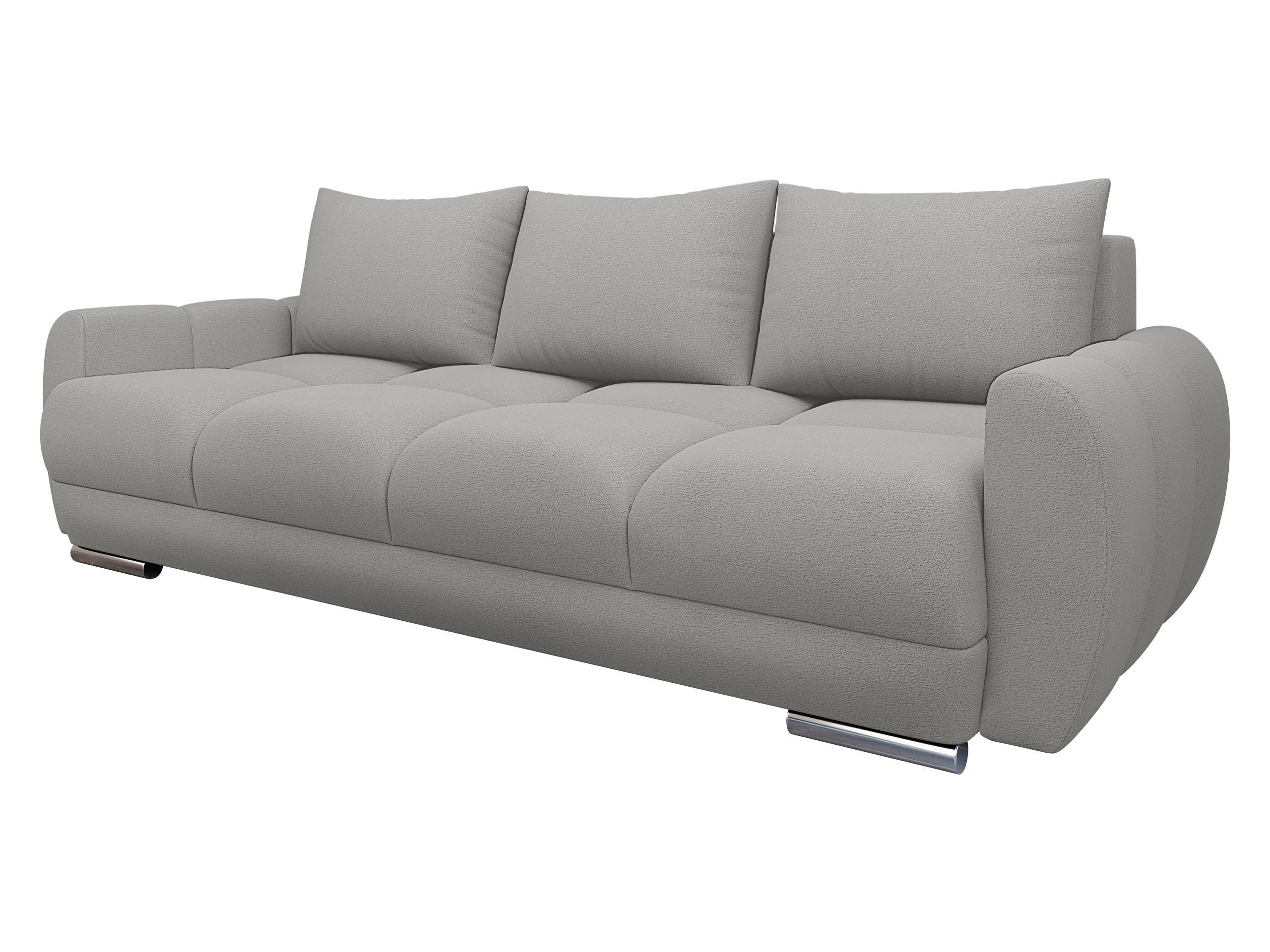 SCHLAFSOFA Logo 3 - Silberfarben/Hellgrau, Holz/Kunststoff (234/89/97cm) - MIRJAN24