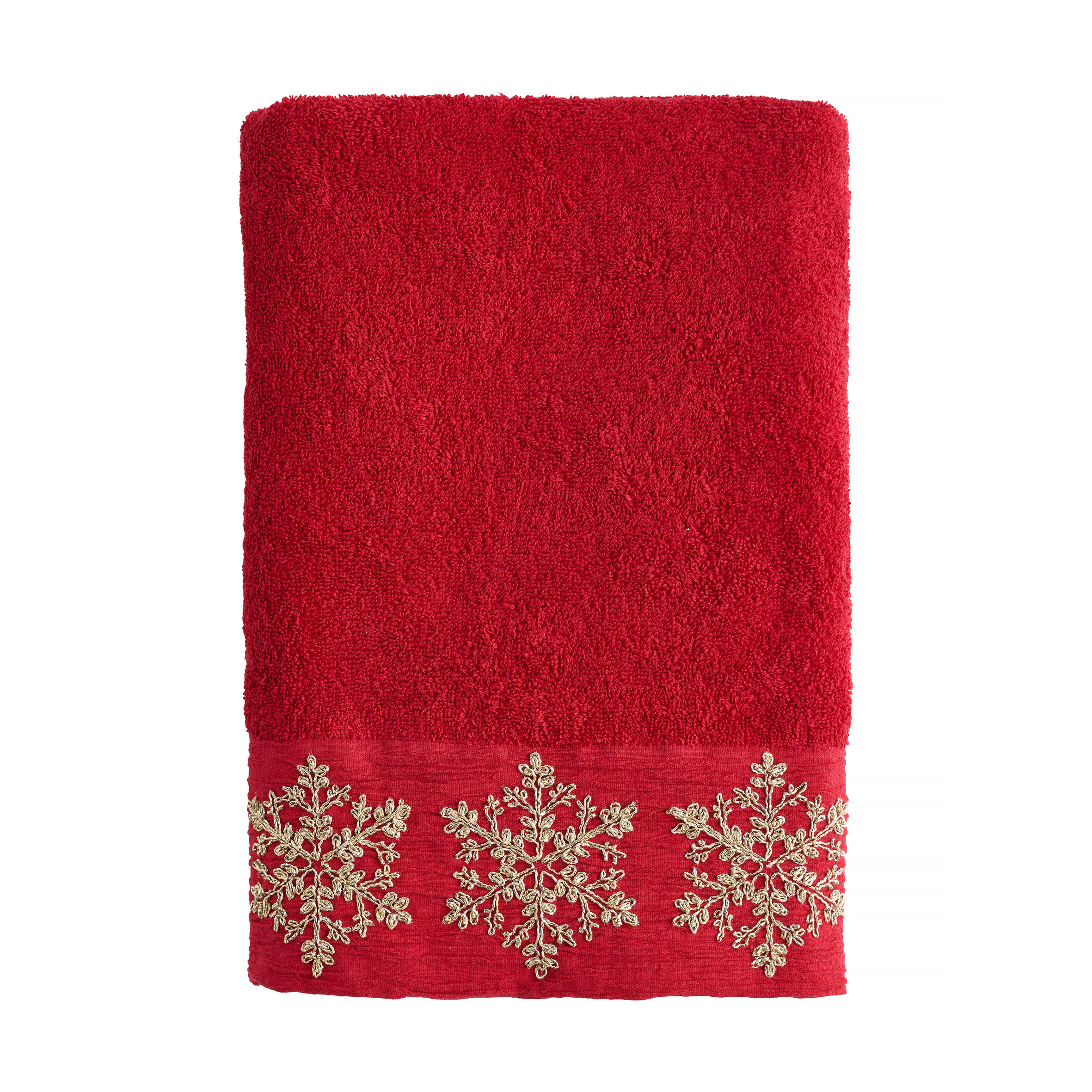 GESCHIRRTUCH Snowy Rot 70x130cm, Weihnachten Baumwolle Küchentücher, Weihnachtsdeko, Christmas - Rot, Textil (70/130cm) - home&you