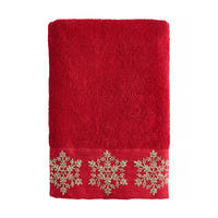 GESCHIRRTUCH Snowy Rot 70x130cm, Weihnachten Baumwolle Küchentücher, Weihnachtsdeko, Christmas - Rot, Textil (70/130cm) - home&you