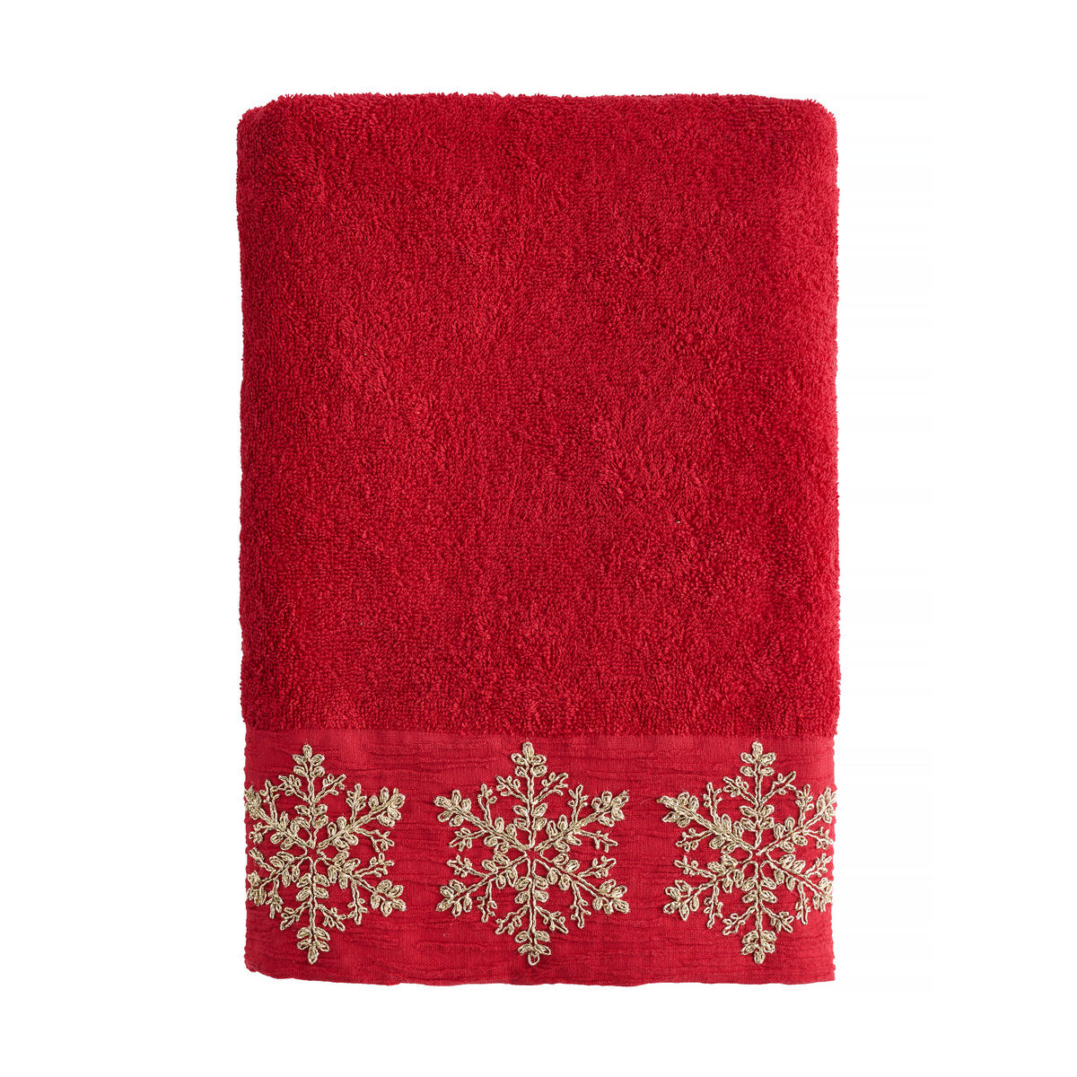 GESCHIRRTUCH Snowy Rot 70x130cm, Weihnachten Baumwolle Küchentücher, Weihnachtsdeko, Christmas - Rot, Textil (70/130cm) - home&you