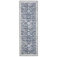 VINTAGE-LÄUFER George waschbar 80x240 cm - Blau, Kunststoff (80/240cm) - benuta