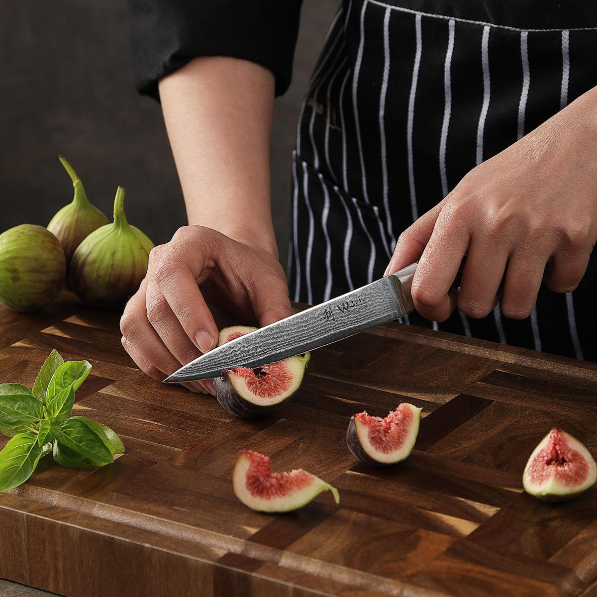 DAMASTMESSER Set I EDIB - Braun, Holz/Metall - Wakoli