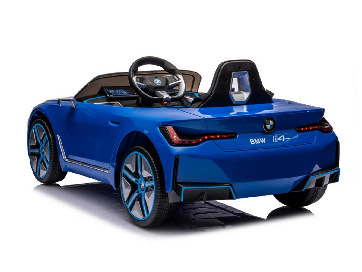 KINDER ELEKTROAUTO BMW i4 blau - Blau, Kunststoff (115/67/54cm) - TPFLiving