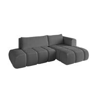 ECKSOFA Ottomane Rechts CLOUD-L 289x180x40 Grau Bouclé - Grau, Holzwerkstoff/Kunststoff (289/180cm) - ALTDECOR
