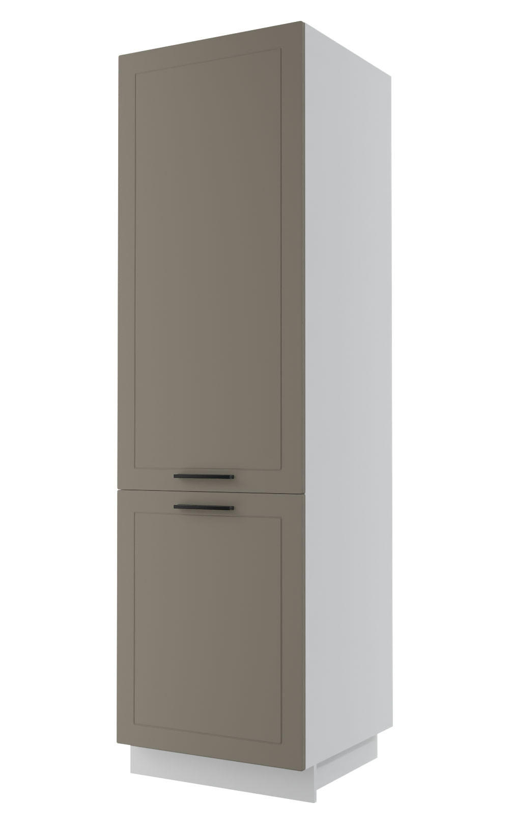 KÜHLSCHRANKUMBAU Kvantum D14/DL/60/207 Beige Matt / Weiß Matt 60 / 59 / 207cm - Beige/Weiß, Holz/Holzwerkstoff (60/207/59cm) - Feldmann-Wohnen