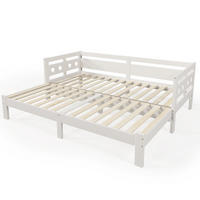 AUSZIEHBETT 90/200 cm mit Herz-Design, Massivholz, Weiß - Weiß, Holzwerkstoff (90/200cm) - Redom