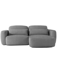ECKSOFA rechts ELOSA - Dunkelgrau, Holz/Textil (245/165cm) - KONSIMO®